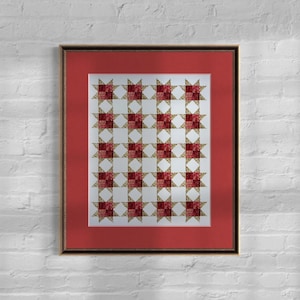 Christmas Floral Patchwork Print 16x20
