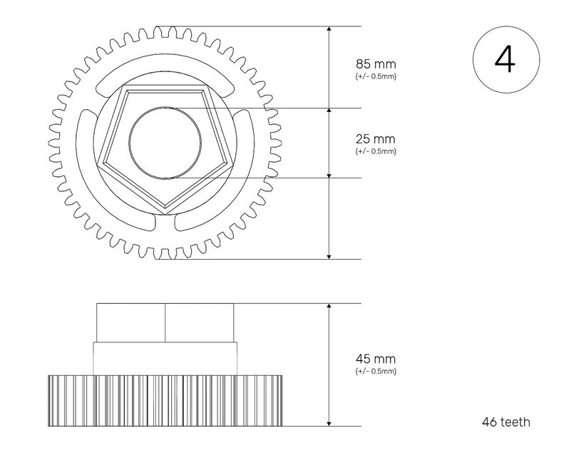 Peg Perego Gaucho, Gaucho Grande, Gaucho Silver, Gaucho Rock'in, John Deere OFF ROAD 4x4, Gator, Magica motor replacement gears sprockets image 9