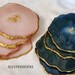 Coaster set/ring dish/jewelry dish/resin coaster/rose quartz/gold leaf /Birthday gift/resin art/Christmas gift/ for her/wedding gift/ 