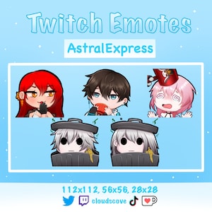 5x Honkai Star Rail Astral Express Crew Emotes! Himeko // Dan Heng // Trailblazer M & F // March 7th