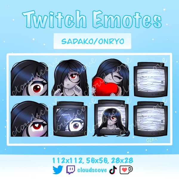 Sadako DBD Emotes // Animated Emote Included // Onryo // the Ring // Dead by Daylight // Discord Emote // Streamer Emote //