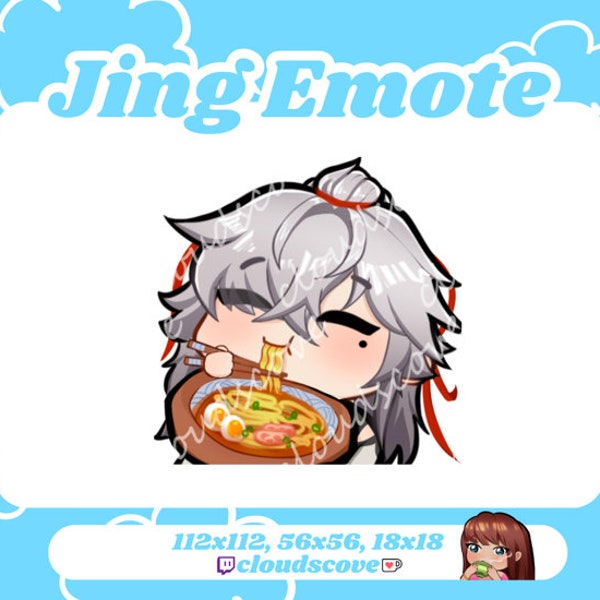 1x Jing-yuan Emote // Honkai Star Rail // Ramen Emote // Honkai Emote // Streamer