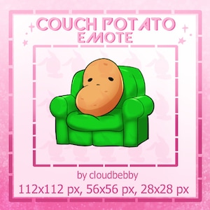 1x Twitch Emote / Couch Potato / Grün
