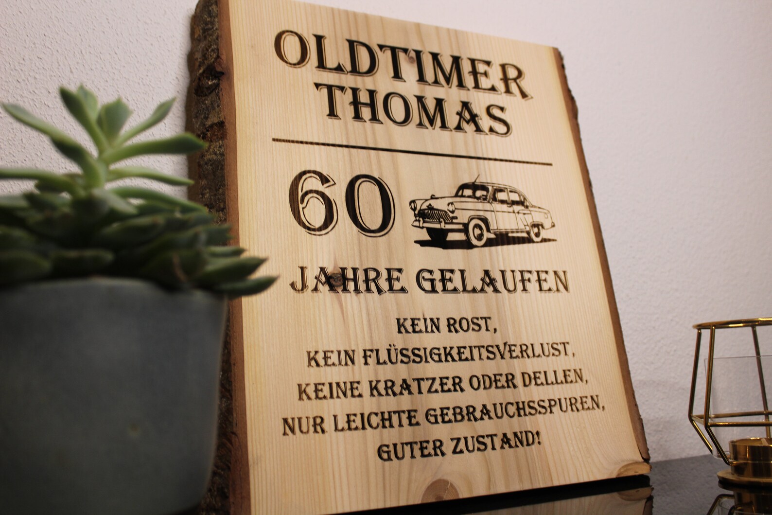 60. Geburtstag Oldtimer Holz Aufsteller Holzschild Etsy