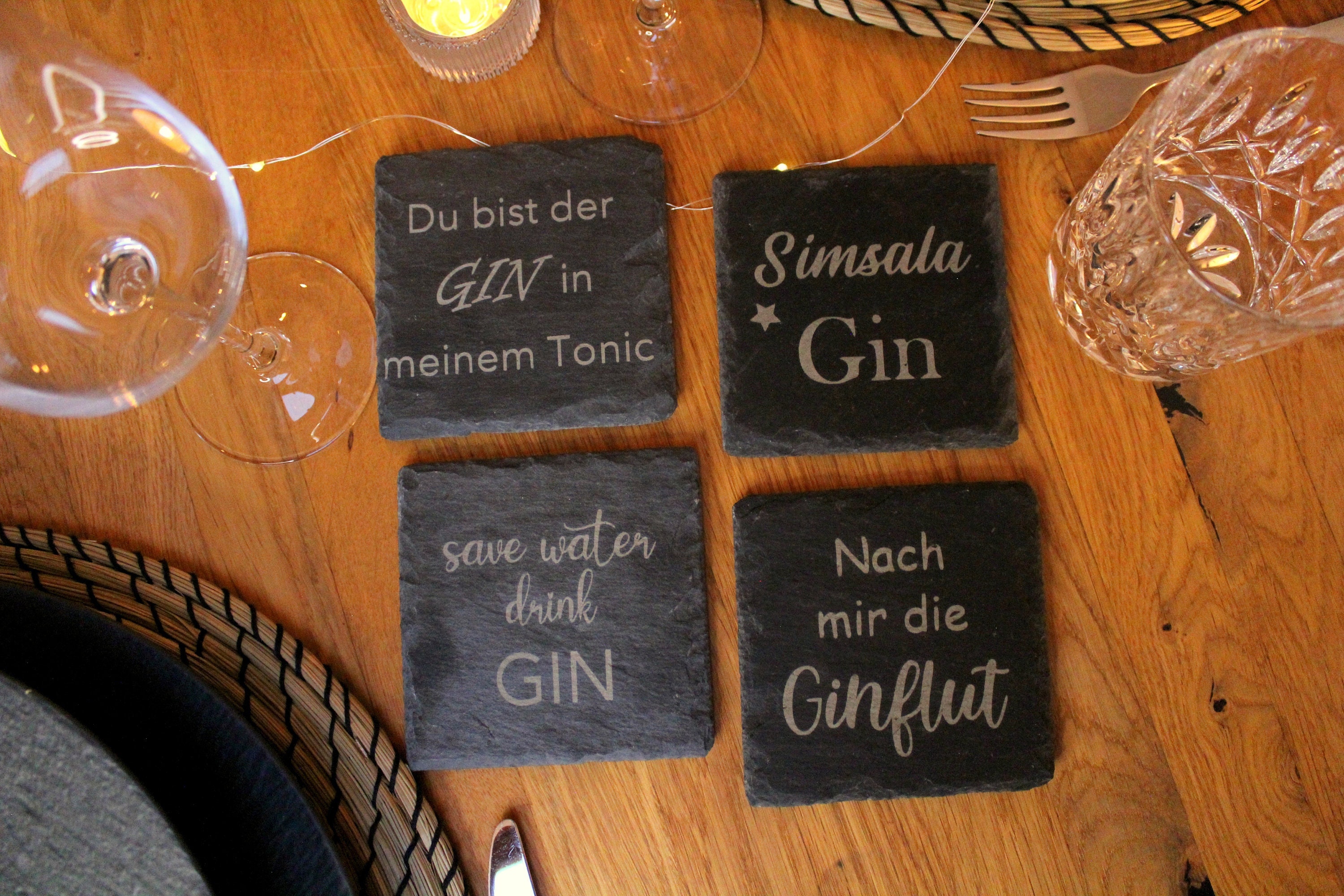 Gin Spruch Holzbild Für Die Bar Oder Partykeller 15x15 Zum