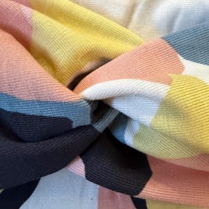 Twist turban headband l Knot headband l EcoVero Viscose Elastane Jersey Fabric material I Pastel Watercolour image 2