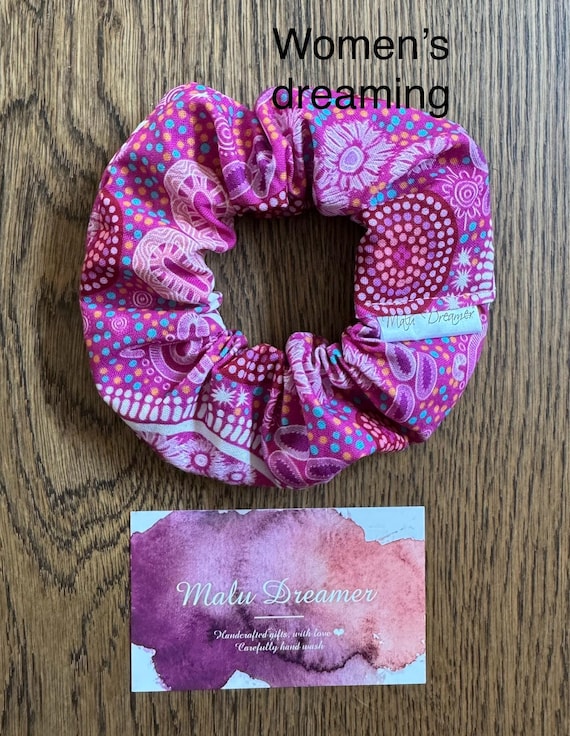 Indigenous design 100% cotton handmade scrunchie