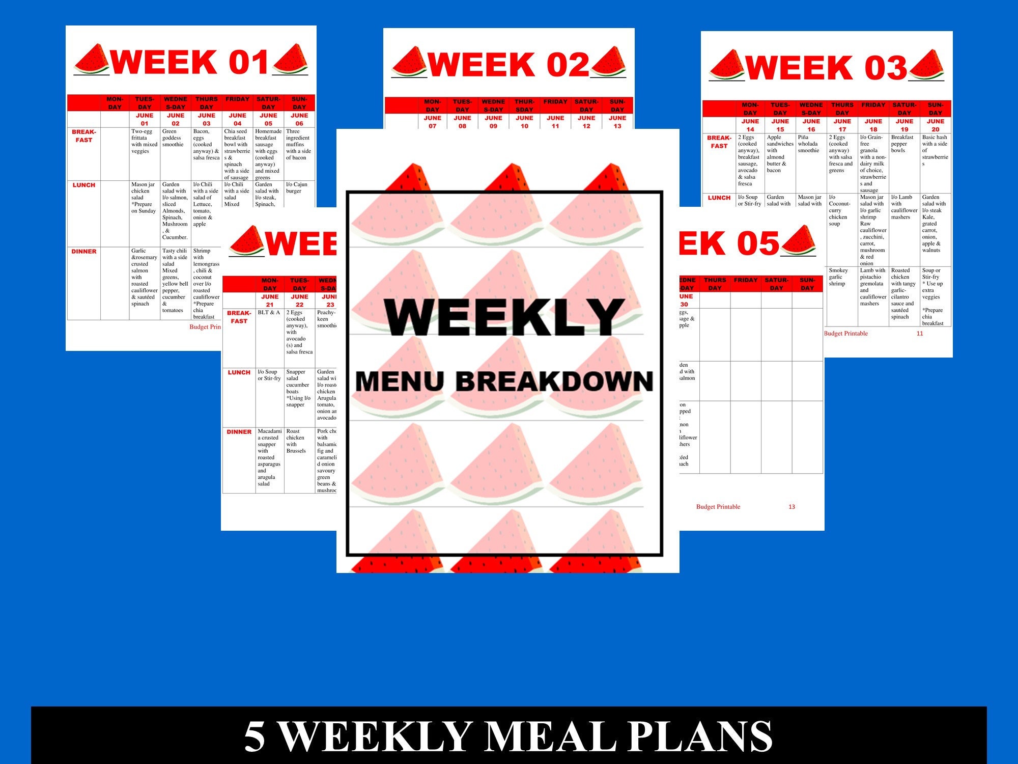 Comprehensive JUNE 2021 Monthly Weekly MEAL PLANNING Kit Etsy comprehensive-june-2021-monthly-weekly-meal-planning-kit-etsy