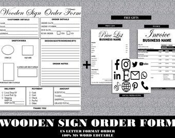 Pre Order Sheet Template - Etsy