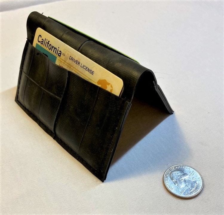 Bifold Card Wallet Recycled Bike Tube Rubber Etsy