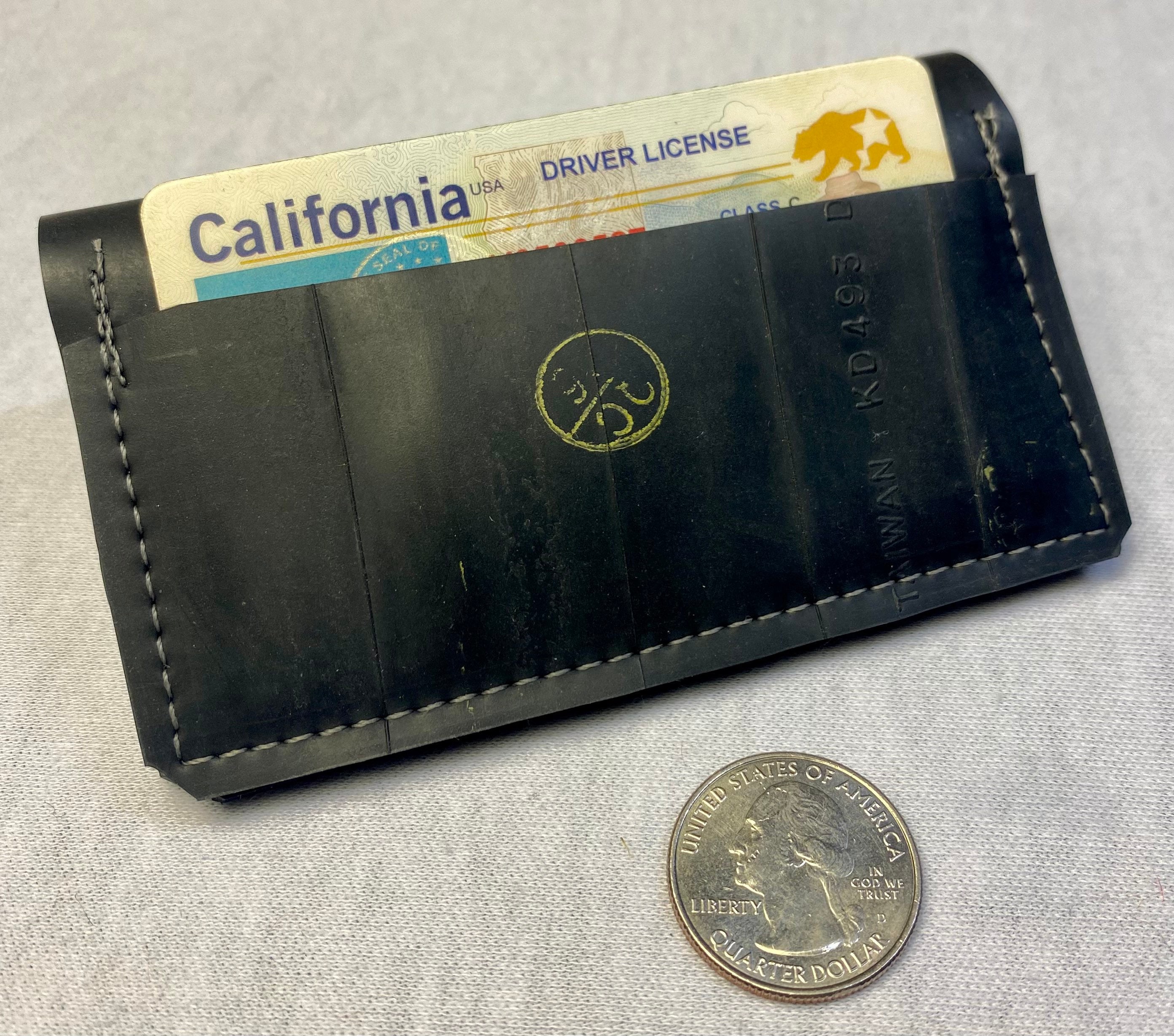 Bifold Card Wallet Recycled Bike Tube Rubber Etsy