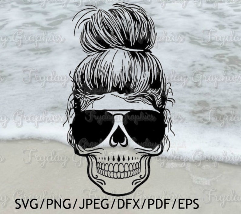 Download Skull with Glasses / Mom Life Skeleton / Skull Svg / Cut File | Etsy