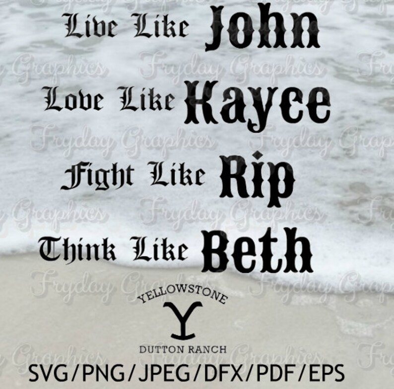 Download Yellowstone / Yellow Stone / SVG / DXF / PNG / Cut File / John | Etsy