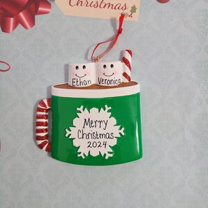 Personalized Marshmallow Mug Couple Ornament