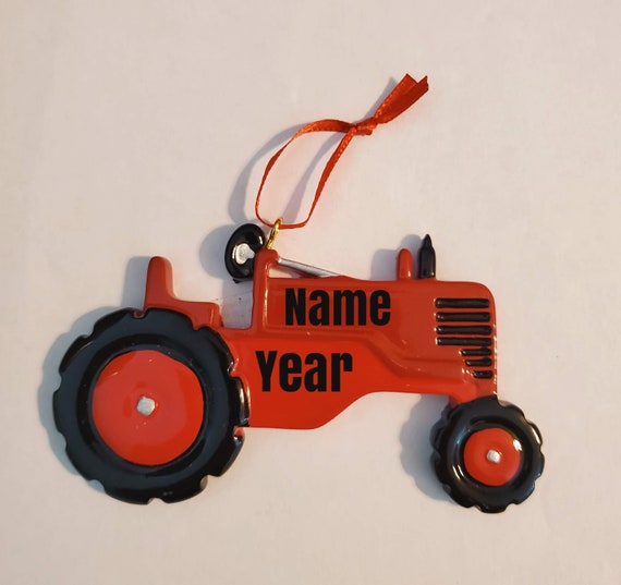 Ornament - Black - PERSONALIZED Farm Tractor Ornament - Black - PERSONALIZED Farm Tractor