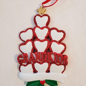 Personalized Grandkids Ornament, Family of 10