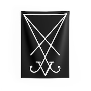 Sigil of Lucifer Tapestry | Satanic, Luciferian, Witch, Ritual, Occult, Gothic, Skull, Devil, Lucifer, Sigil