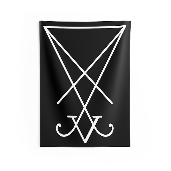 Sigil of Lucifer Tapestry | Satanic, Luciferian, Witch, Ritual, Occult, Gothic, Skull, Devil, Lucifer, Sigil