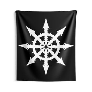 Chaos Flag | Satanic, Luciferian, Witch, Ritual, Occult, Gothic, Goat, Skull, Devil, Lucifer, Sigil