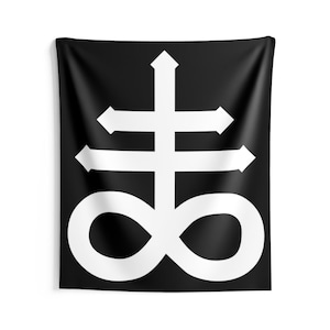Leviathan Cross tapestry | Satanic, Luciferian, Witch, Ritual, Occult, Gothic, Goat, Skull, Devil, Lucifer, Sigil