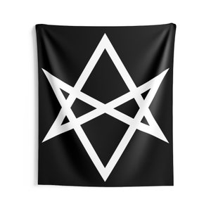 Hexagram Tapestry | Satanic, Luciferian, Witch, Ritual, Occult, Gothic, Goat, Skull, Devil, Lucifer, Sigil