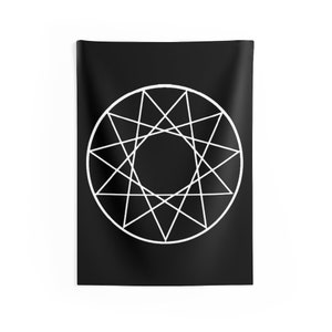 Hendecagram star Tapestry | Satanic, Luciferian, Witch, Ritual, Occult, Gothic, Goat, Skull, Devil, Lucifer, Sigil