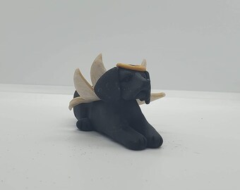 black lab angel ornament