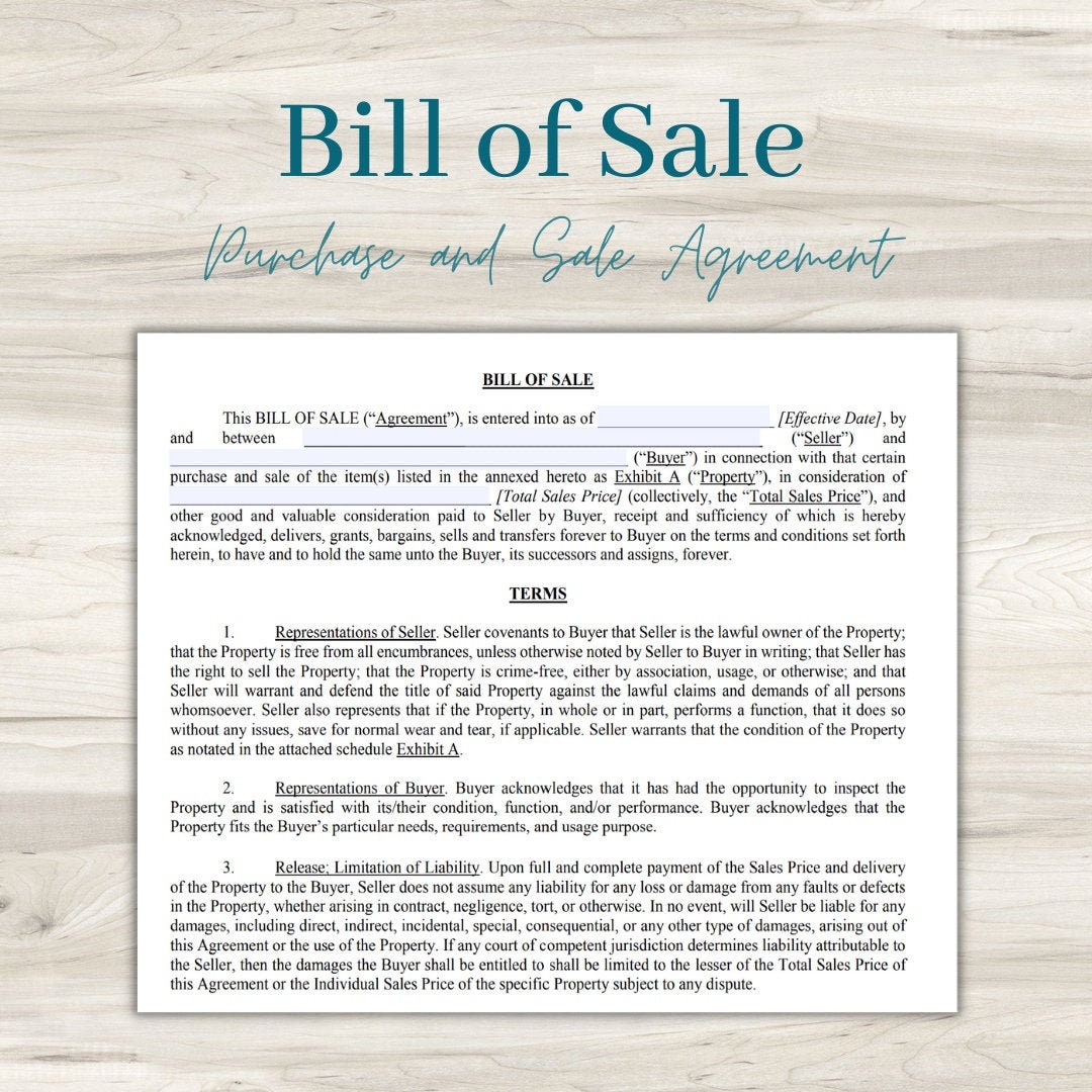 Bill of Sale Agreement Editable, Printable, Fillable, Customizable Bill of Sale Agreement Editable, Printable, Fillable, Customizable