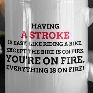 Funny Stroke Mug 11oz 330ml Brain Attack Gift Ideas | Blocked Artery Gifts | Burst Blood Vessel