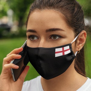 Unisex Flag of England Breathable & Flexible elasticated face covers | English flag Face Mask