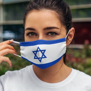 Unisex Israeli flag Face Mask | Breathable & Flexible Flag of Israel elasticated face covers