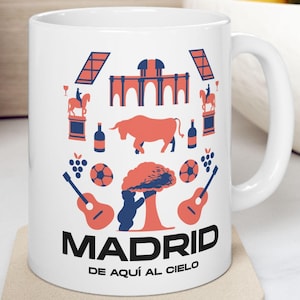 Spanish Culture Madrid Mug 11oz Spain Capital Vacation Gifts