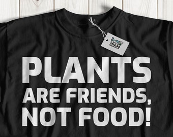 Unisex Plants Are Friends Not Food! Funny Meat Eater T-Shirt | BBQ Shirts & Beef Brisket Gifts