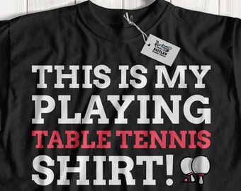 Unisex Lustiges Tischtennis T-Shirt, Ping Pong Shirt, Tischtennis Paddle Geschenkideen, Ping Pong Fledermaus Geschenke