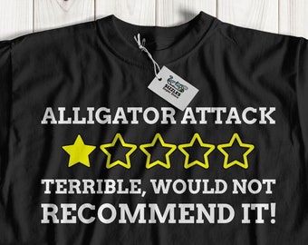 Rolig alligatorattack-t-shirt | Alligatorpresentidéer | Rolig alligatortröja