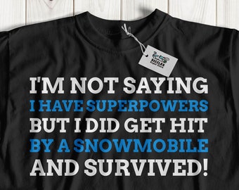 Camiseta unisex Funny Snowmobile, Ideas de regalos para conductores de motos de nieve, Ideas para regalos de trineos