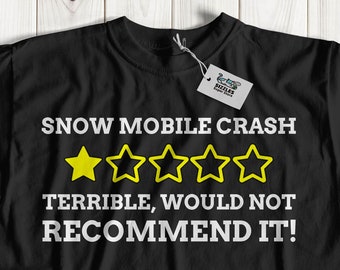Snow Mobile Crash Unisex Funny Snowmobile Camiseta, Snowmobile Driver Gift Ideas, Sled Gift Ideas