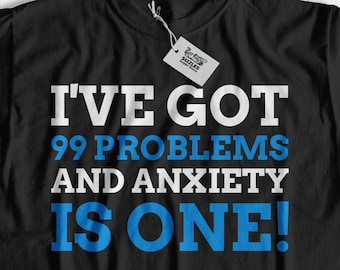 Unisex Funny Anxiety T-Shirt | Restless, Stressed, irritable, Fatigued & Anxious Gift Ideas  Panic Attack Shirt
