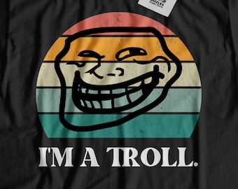 Soy una camiseta de troll y regalos divertidos de meme para troll de Internet/guerrero del teclado