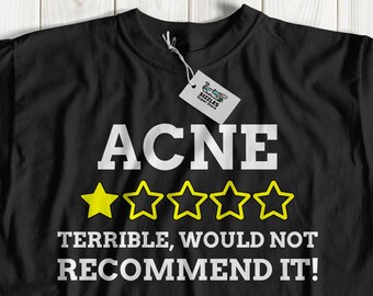 T-shirt unisexe drôle de traitement de l’acné | Acné Idées cadeaux | Chemises de puberté