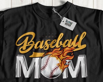 Camiseta de mamá de béisbol y regalos de entrenador de béisbol y camisetas de lanzador de apoyo