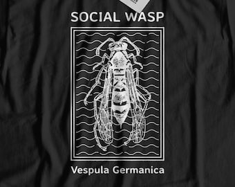 Unisex Social Wasp T-Shirt | Wasp Gift Ideas | European Wasp Shirt | Vespula Germanica Gifts