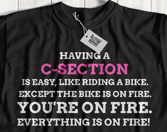 Lustiges C-Section T-Shirt | Kaiserschnitt Geschenke | Kaiserschnitt Geschenkideen