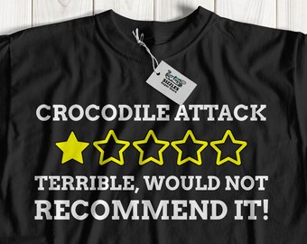 Unisex Funny Crocodile Attack T-Shirt | Crocodiles Gift Ideas | Croc Shirt | Reptile Joke Gifts