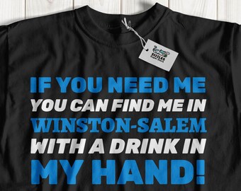 Unisex Funny Moving To Winston-Salem T-Shirt, Gift For Someone Moving to North Carolina, Winston-Salem Vacation Shirt, I Love NC Gifts