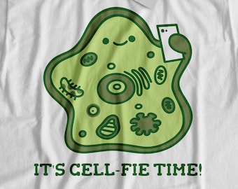 It's Cell-fie Time Unisex Funny Cell T-Shirt | Gifts For Biology Teacher | Biologist Gift Ideas | Science Tutor Mitochondria Shirt
