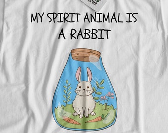My Spirit Animal Is an Rabbit T-Shirt | Lustiges Kaninchen Tshirt | I am a Bunny Rabbit Tshirt | Hasen Geschenkideen | Hase T-Shirt Geschenk