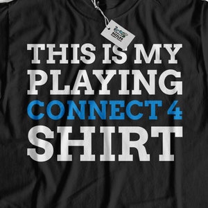 Unisex Funny This Is My Playing Connect 4 T-Shirt | Retro Board Games Shirt | Connect Four Gift Ideas