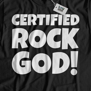 Unisex zertifiziertes Rock God T-Shirt | Musik Rock Sammler Shirts