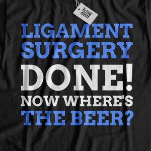 Unisex Funny Ligament Injury T-Shirt | MCL, LCL, Patella And ACL Tear Gift Ideas | Replacement False Ankle, Knee Surgery